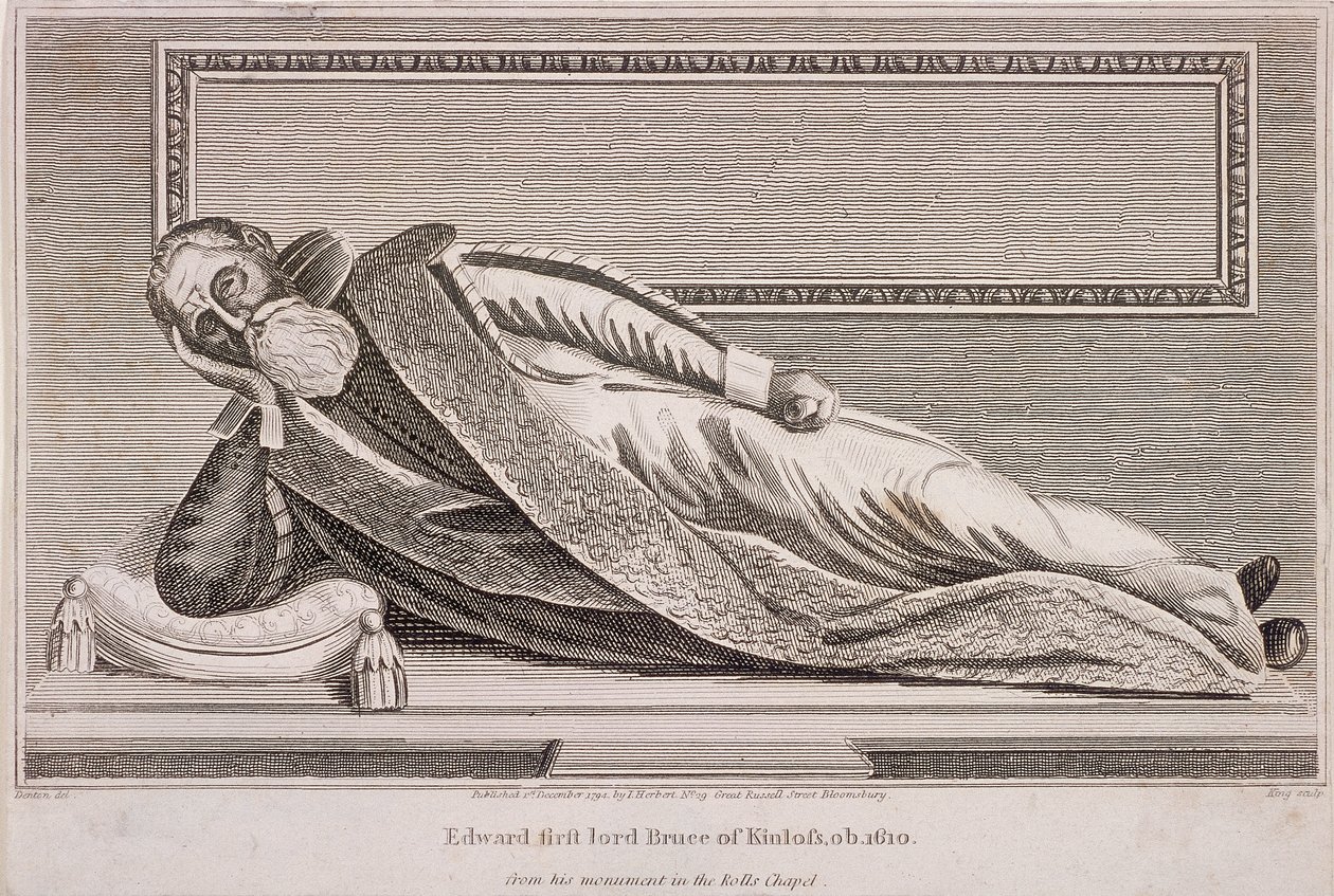 Monument til Sir Edward Bruce i Rolls Chapel, Chancery Lane, London, 1794 af King