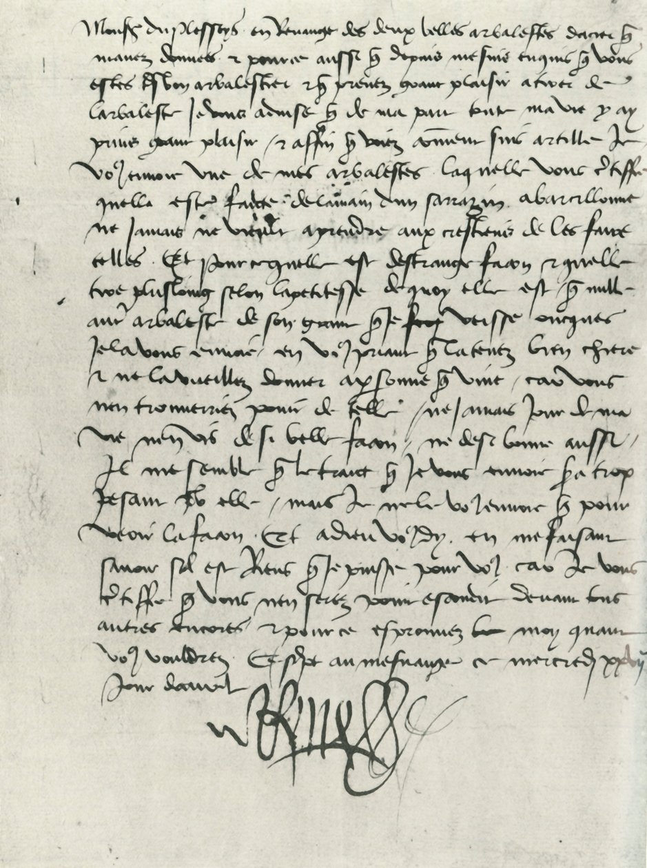 Brev fra kong René af Anjou, 1400-tallet, 1934. af King of Naples Rene of Anjou