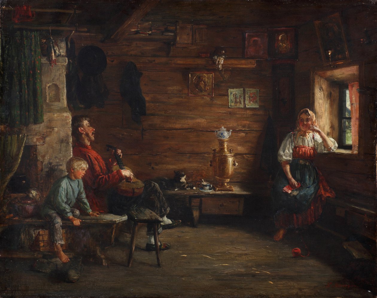 Familie idyl af Kirill Vikentievich Lemoch