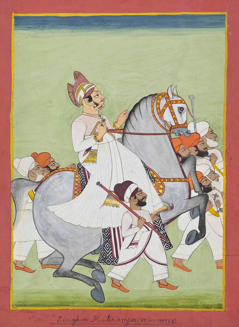 Ridesportræt af Singhji Motiram G, 1908/3 af Kiritaji Bhak