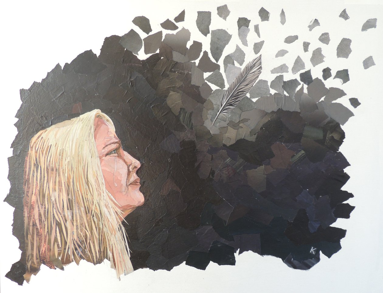 Grief, 2018 (magasincollage) af Kirstie Adamson