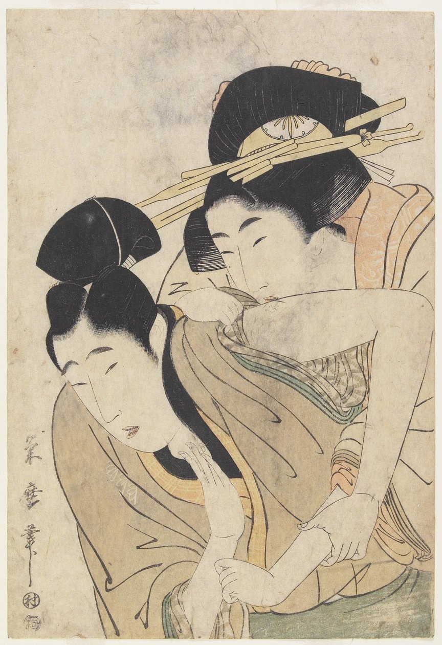 (Courtesan and her Lover), c. 1800-1804 af Kitagawa Tsukimaro