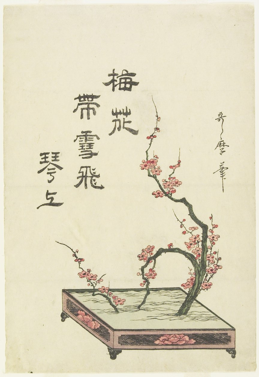 (blomme blomsterarrangement) af Kitagawa Utamaro