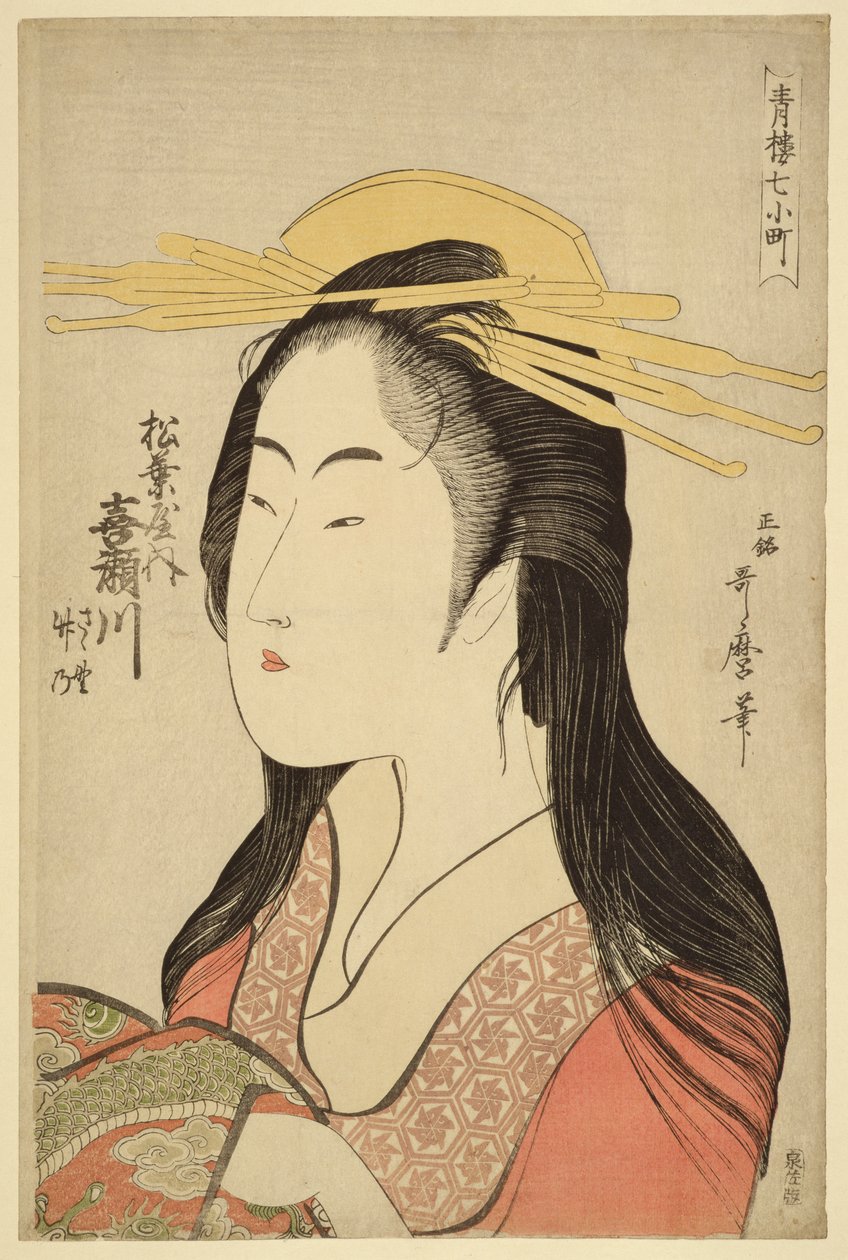 Portræt af Kisegawa af Matsubaya, ca. 1796, (træbloktryk) af Kitagawa Utamaro