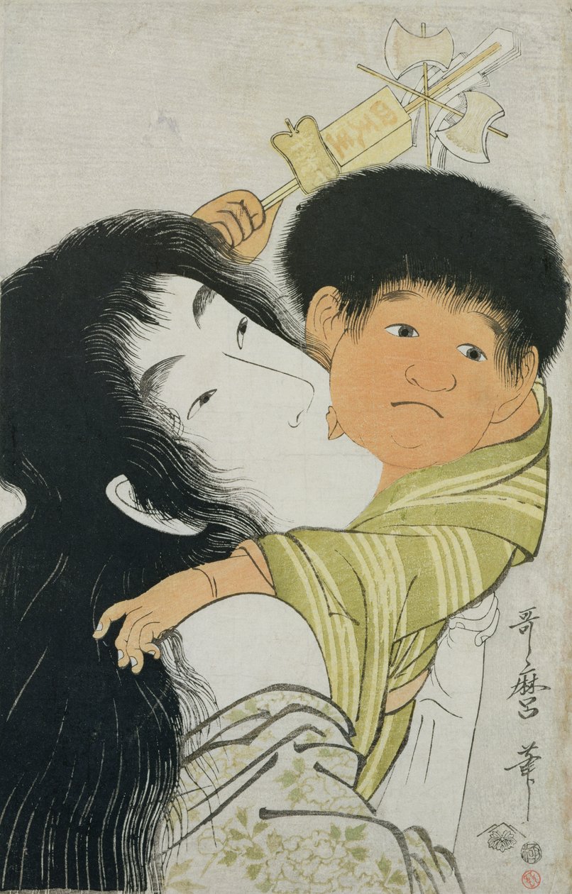 Yama-Uba og Kintoki (træbloktryk) af Kitagawa Utamaro