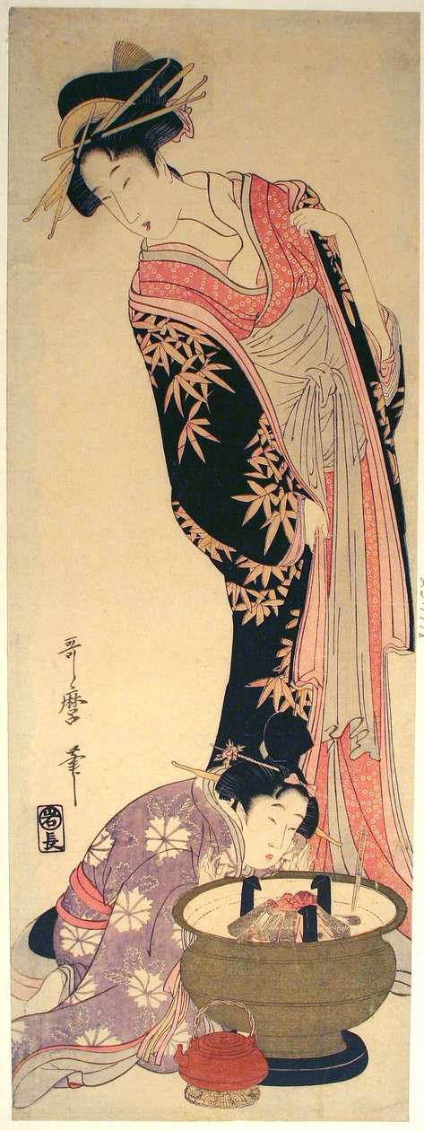 En kurtisan og hendes ledsager af Kitagawa Utamaro
