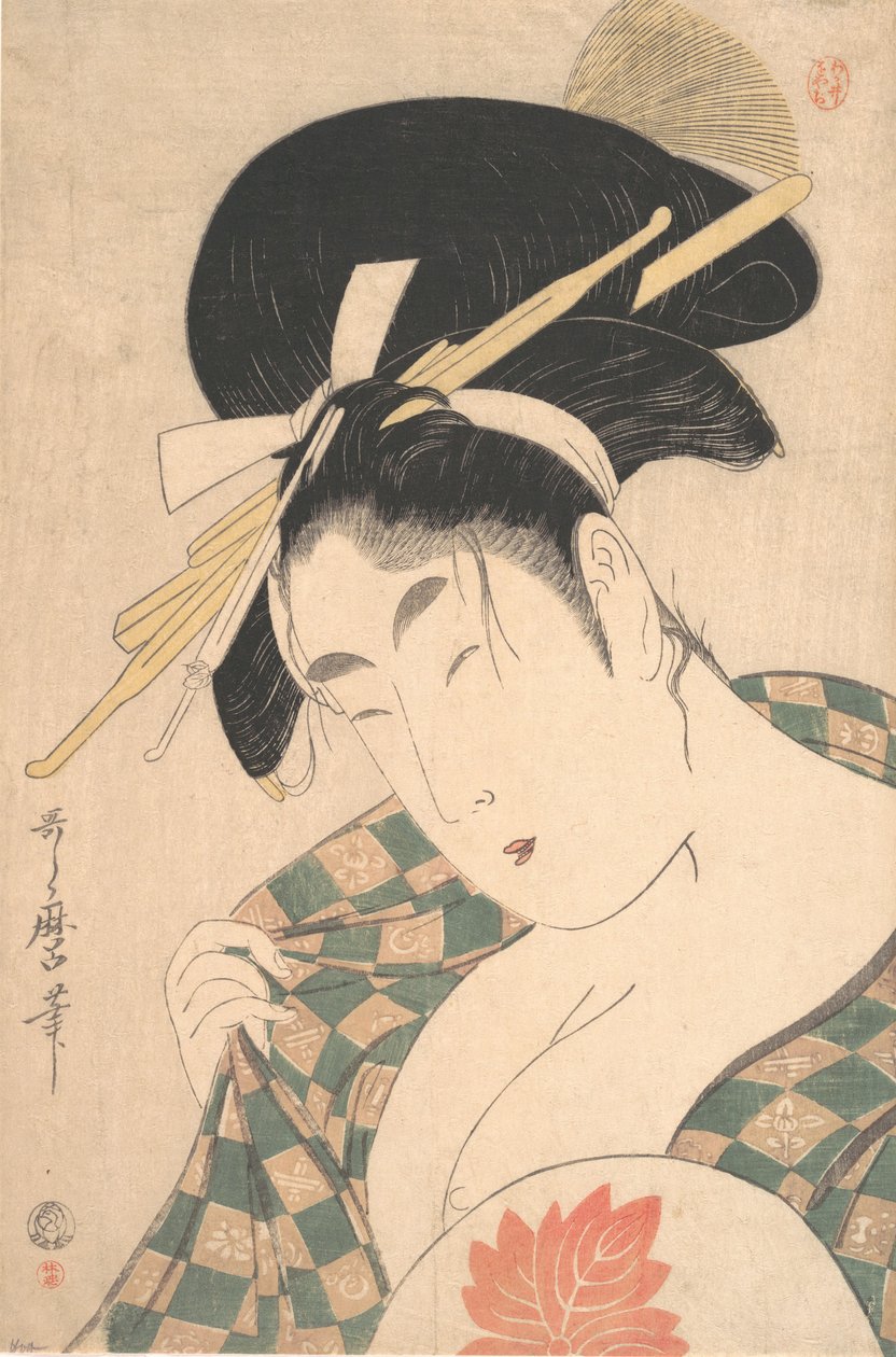 En kurtisane, slutningen af det 18.-begyndelsen af det 19. århundrede. af Kitagawa Utamaro
