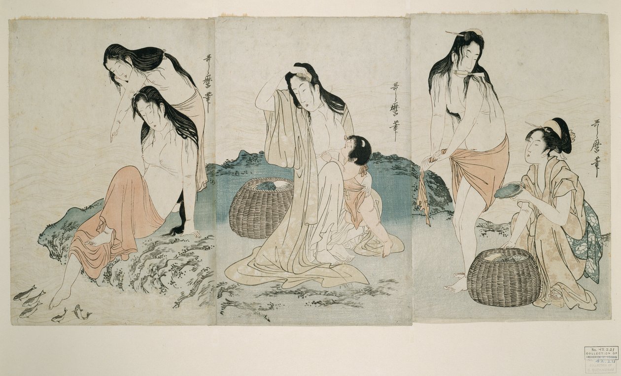 Abalone dykkere af Kitagawa Utamaro