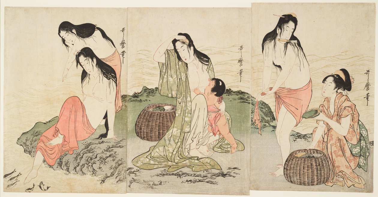 Abalonedykkere af Kitagawa Utamaro