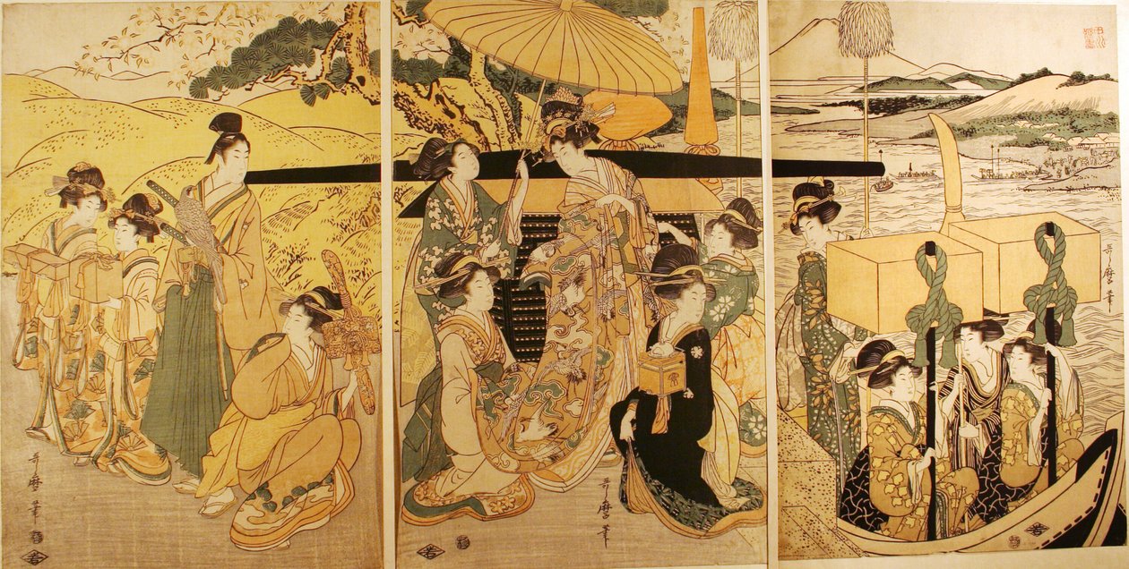 Ved færgelandingen af Kitagawa Utamaro