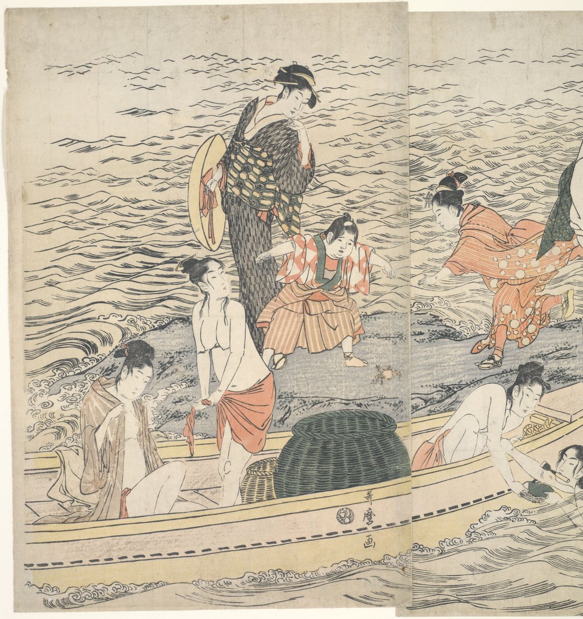 Awabi Shell Divers på Enoshima af Kitagawa Utamaro
