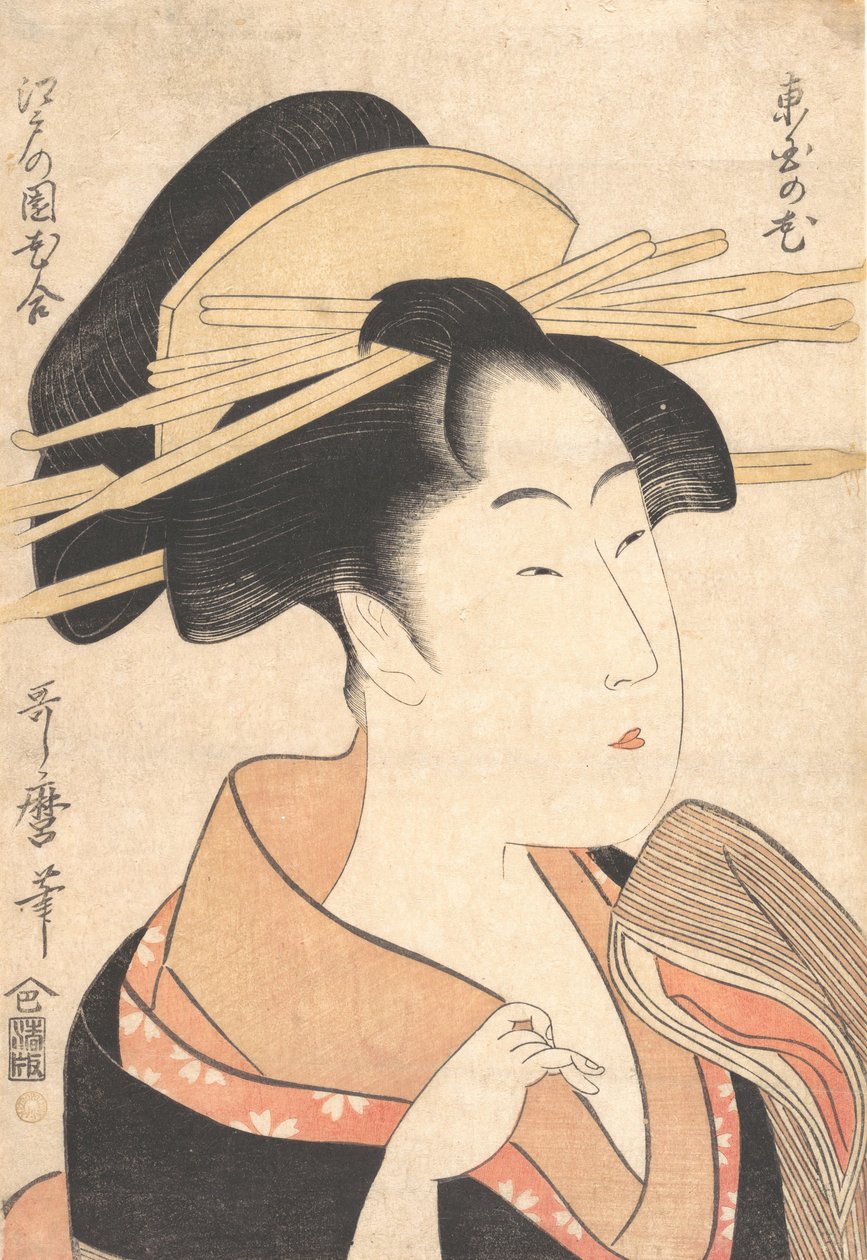 Arbor blomster, hva? 1790. af Kitagawa Utamaro