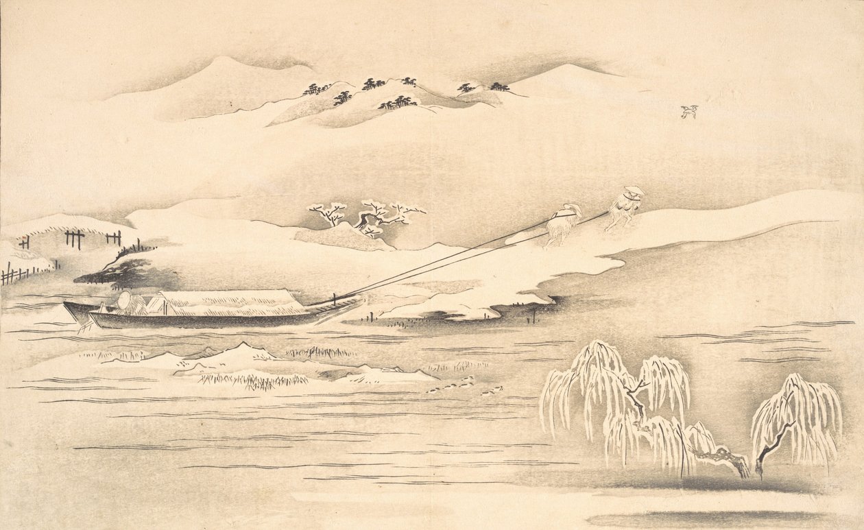 Book of Ehon Ginsekai The World in Silver, slutningen af det 18.-begyndelsen af det 19. århundrede. af Kitagawa Utamaro