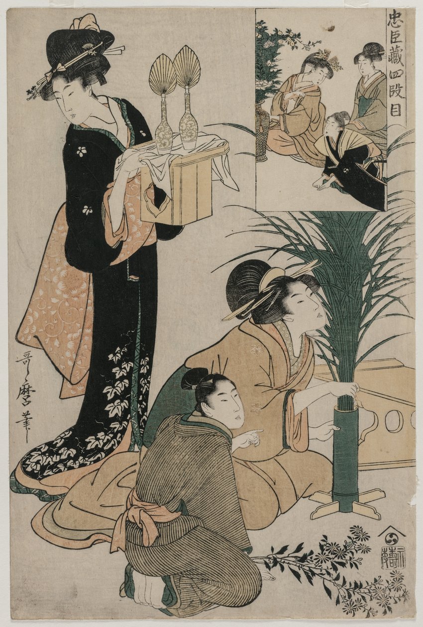 Chushingura: Akt IV af The Storehouse of Loyalty af Kitagawa Utamaro
