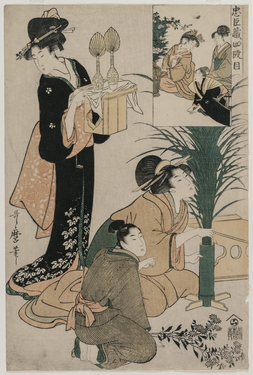 Chushingura: Akt IV af The Storehouse of Loyalty, slutningen af 1790