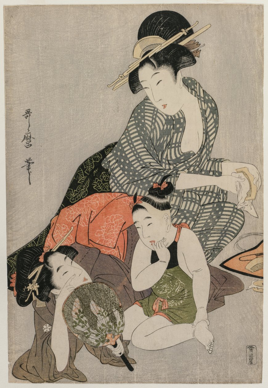 Rengøringskamme af Kitagawa Utamaro