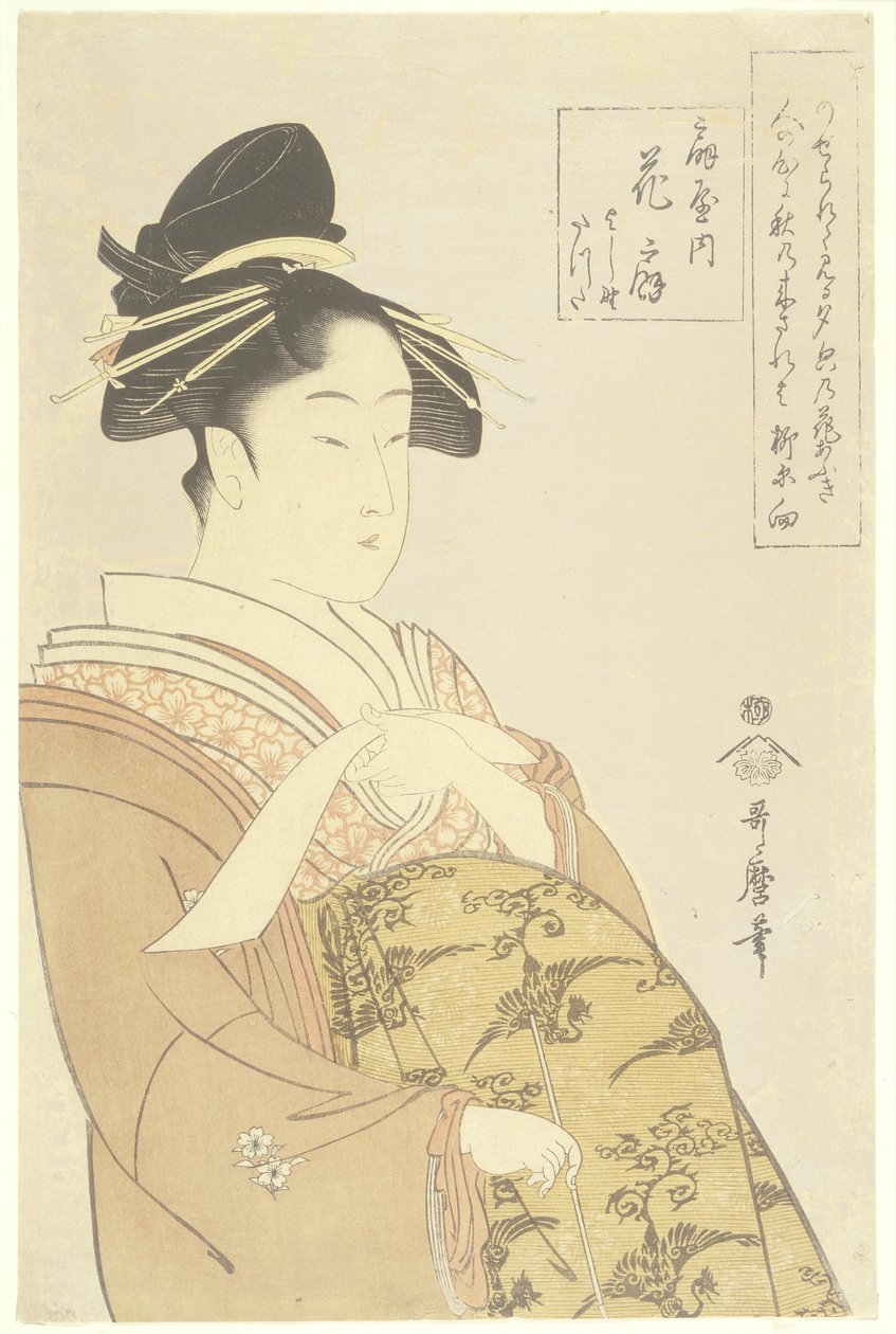 Kurtisanen Hanao_gi fra O_giya-huset, 1793-1794 af Kitagawa Utamaro