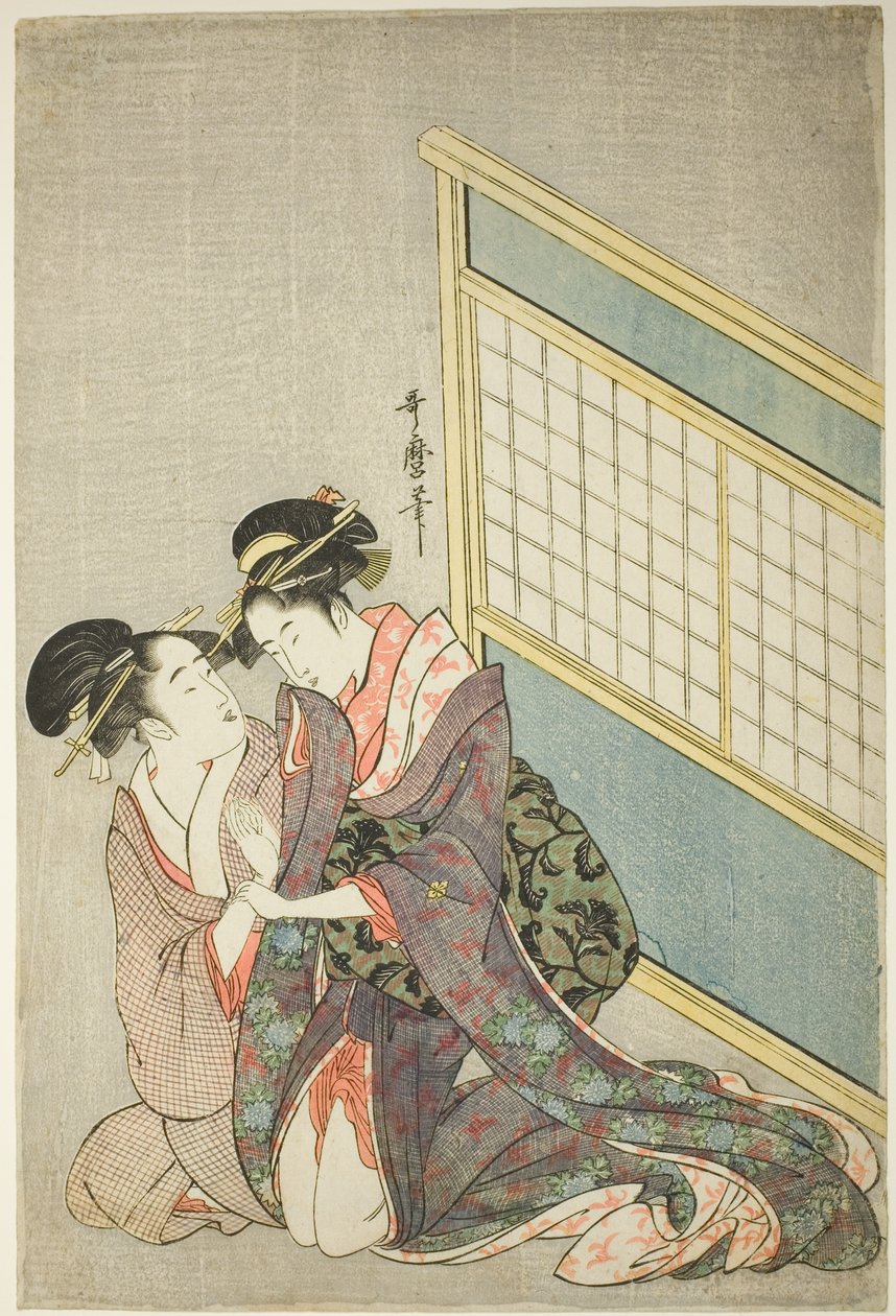 Dobbelt pude af Kitagawa Utamaro
