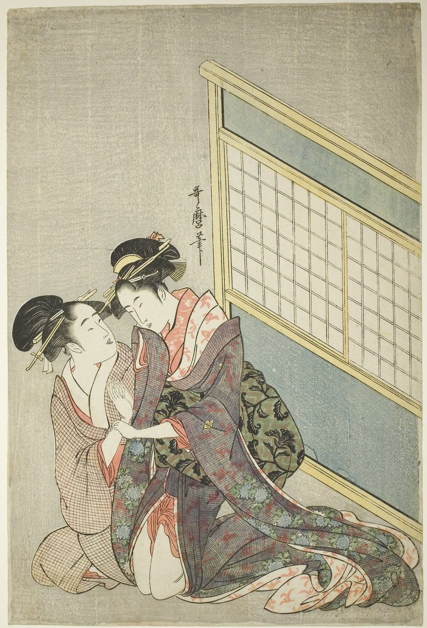 Dobbelt pude af Kitagawa Utamaro