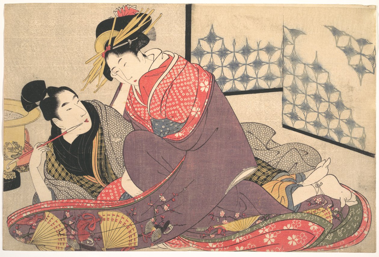 Erotisk tryk af Kitagawa Utamaro