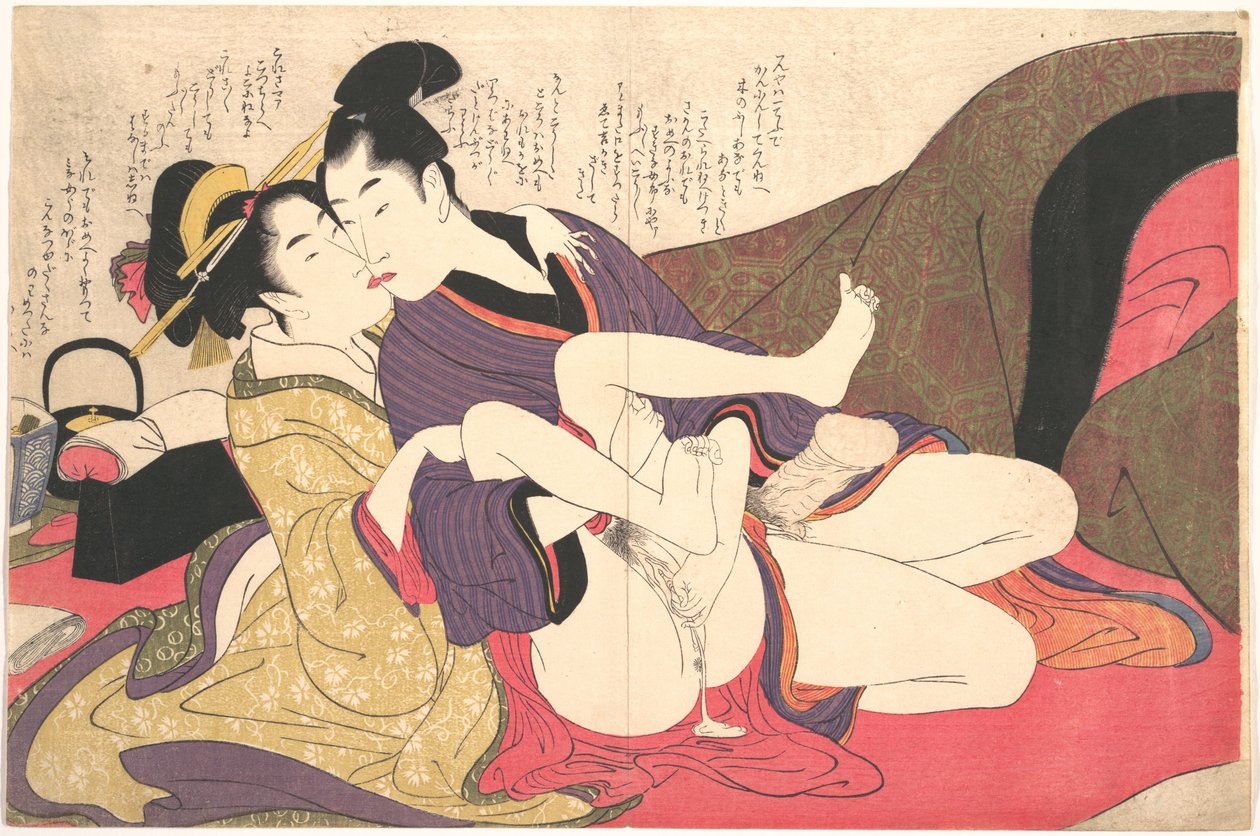 Erotisk tryk af Kitagawa Utamaro