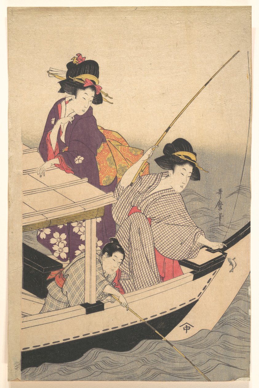 Fiskeri af Kitagawa Utamaro