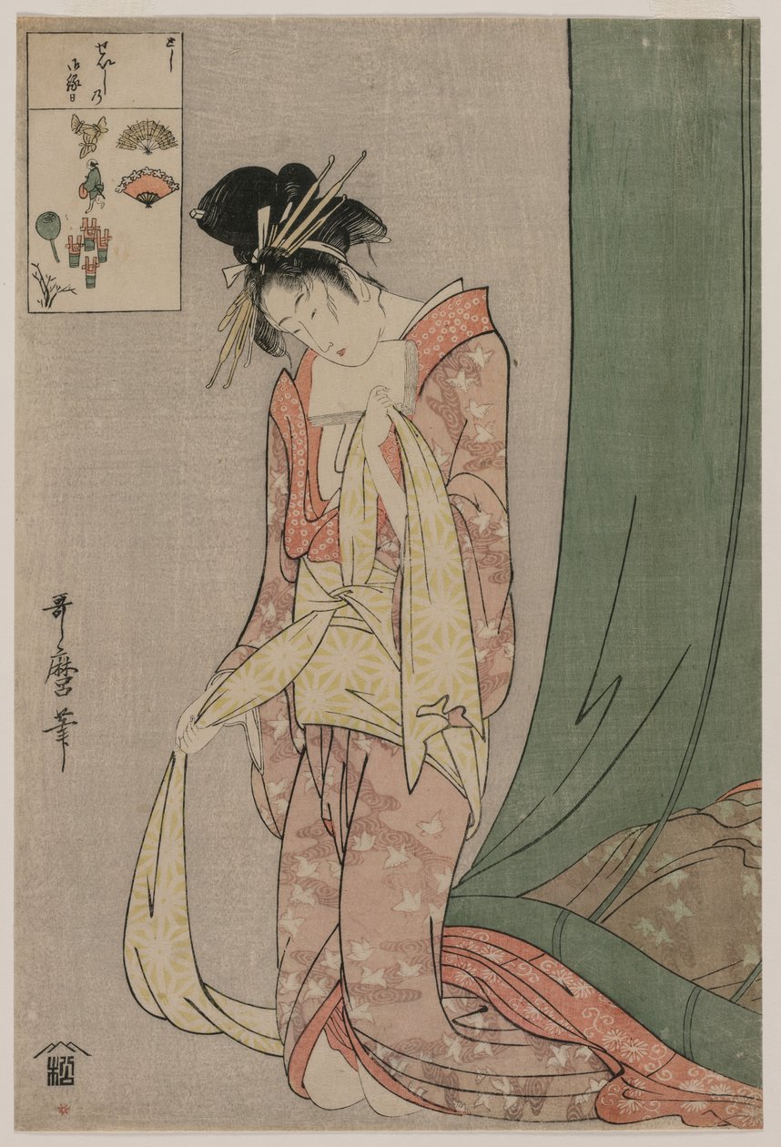 Hanaōgi fra Ōgiya fra serien Picture Puzzles af Kitagawa Utamaro
