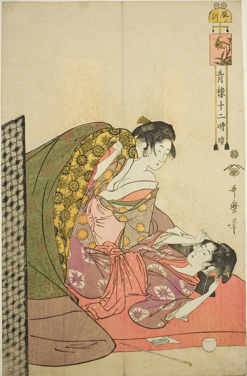 Direction of the Dragon (Dragon Country), fra serien "Telve Law Member Yoshiwara" af Kitagawa Utamaro