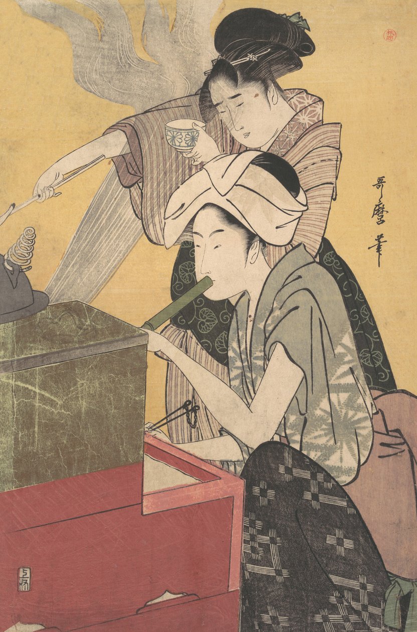 I køkkenet, ca. 1794-95. af Kitagawa Utamaro