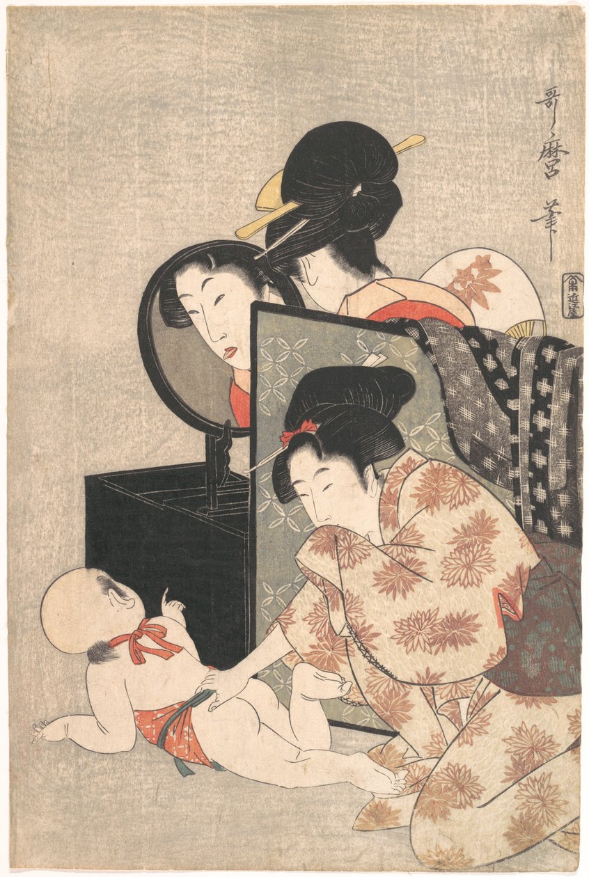 Mor og barn af Kitagawa Utamaro