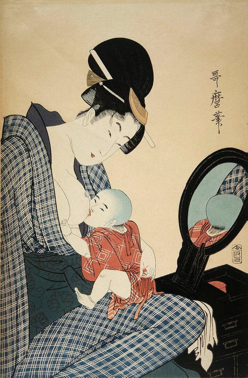 Mor og Barn, 1797. af Kitagawa Utamaro