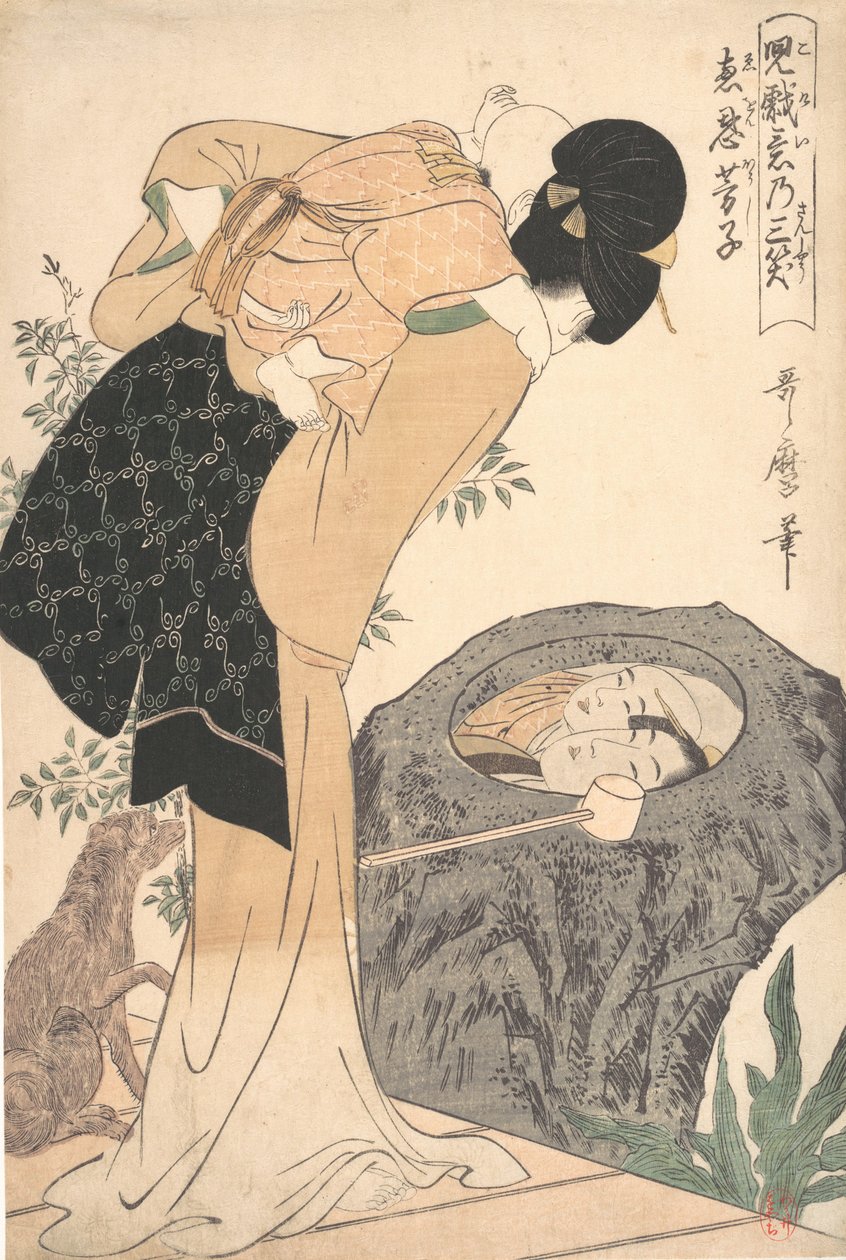 Mor og barn, ca. 1800. af Kitagawa Utamaro