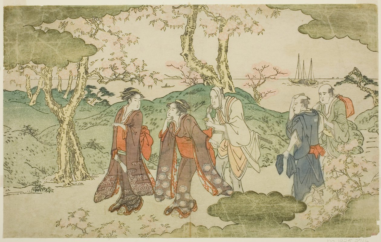 Mount Goten, fra den illustrerede bog "Statue of Fugen (Fugen-zo)" af Kitagawa Utamaro