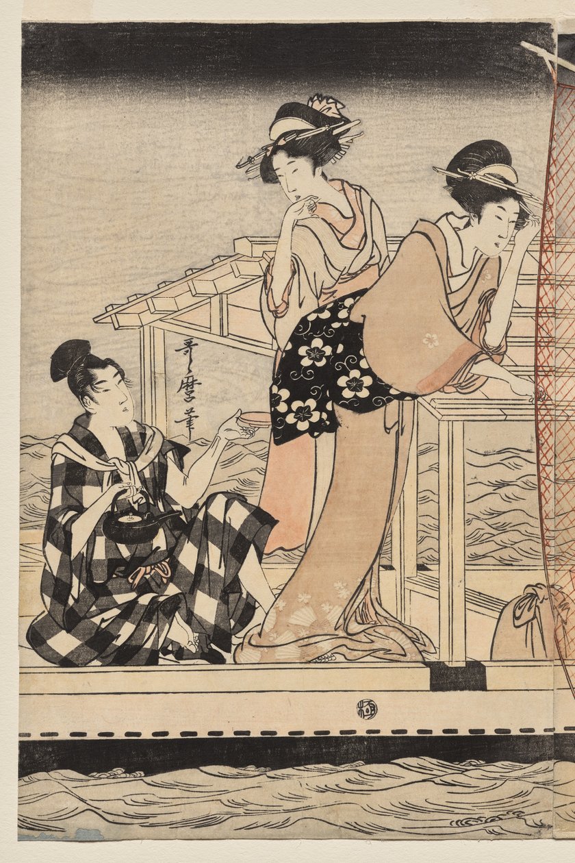 Netfiskeri om natten på Sumida-floden af Kitagawa Utamaro