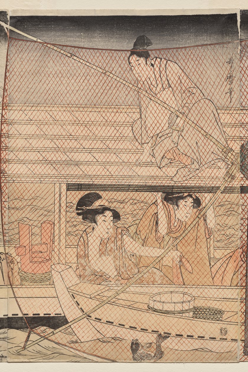 Netfiskeri om natten på Sumida-floden af Kitagawa Utamaro