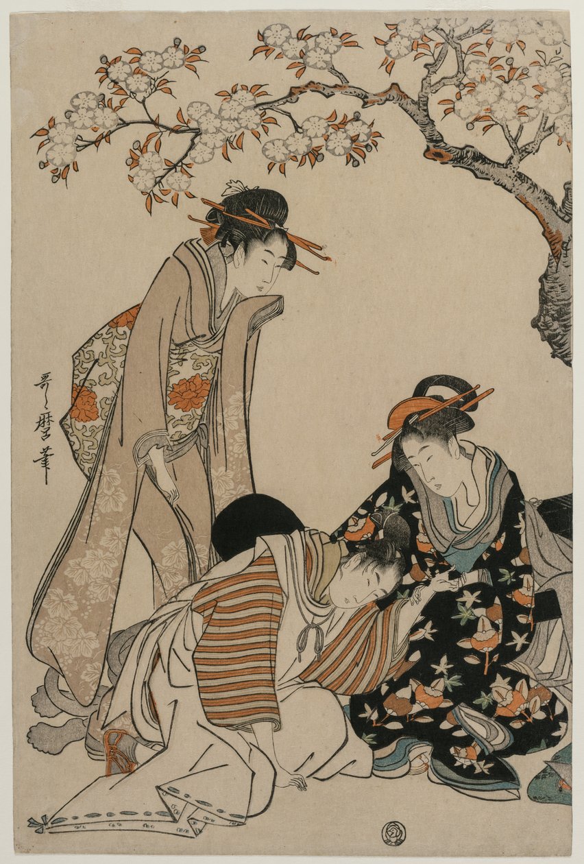 Parodi på en kejserlig vognscene, ca. 1798. af Kitagawa Utamaro