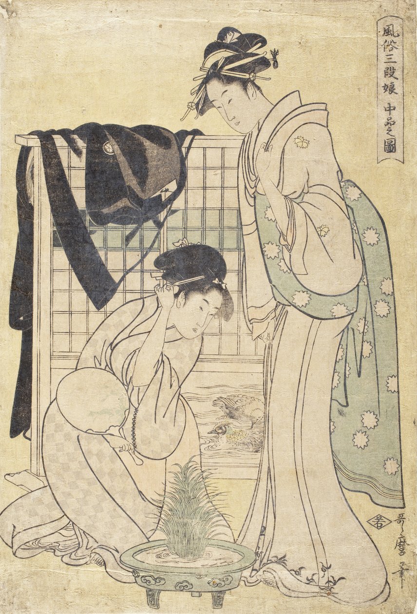 Billede af middelklassen af Kitagawa Utamaro