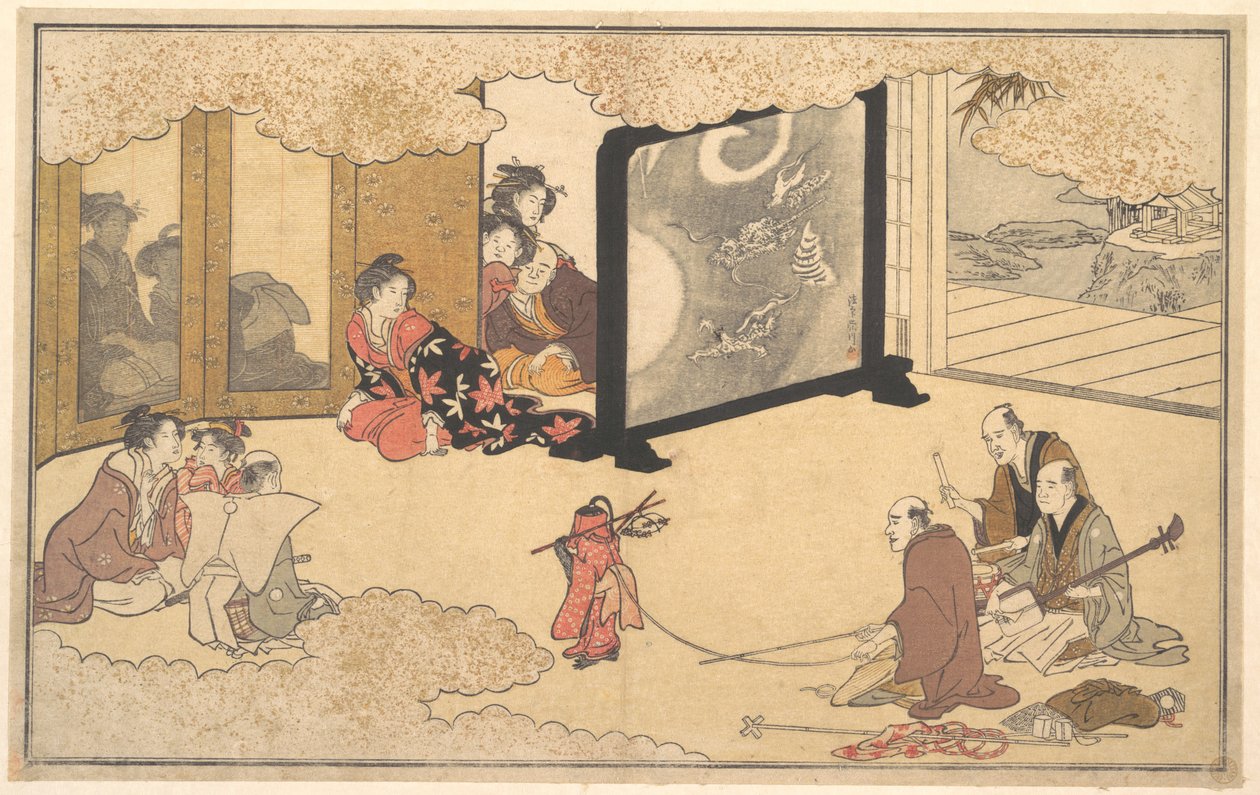 At se en forestilling af Kitagawa Utamaro