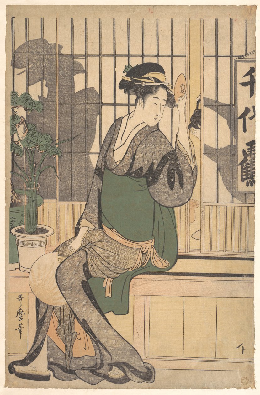 Skygger på shoji-skodderne af Kitagawa Utamaro
