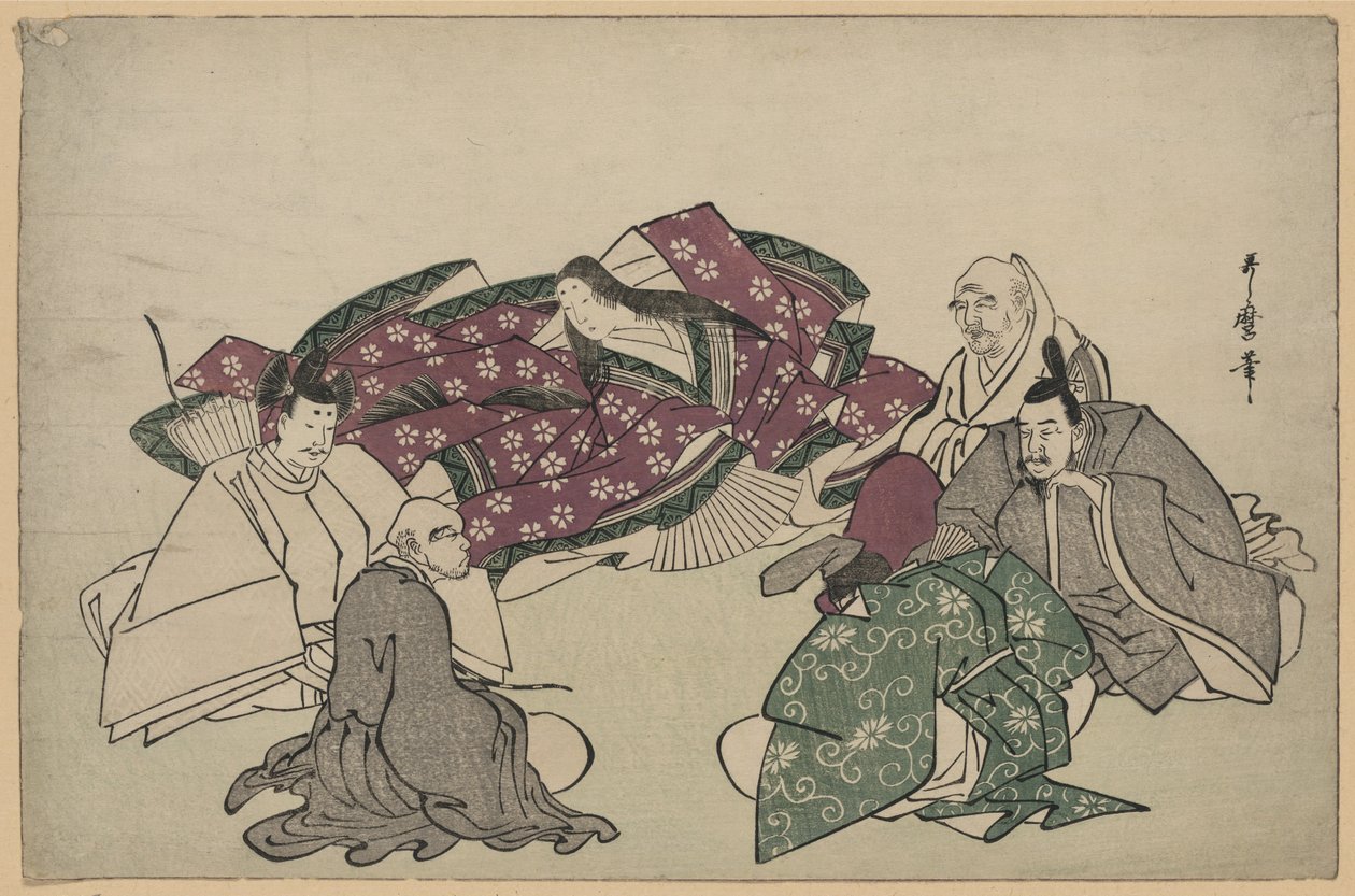 Seks digtere (nederdele) af Kitagawa Utamaro