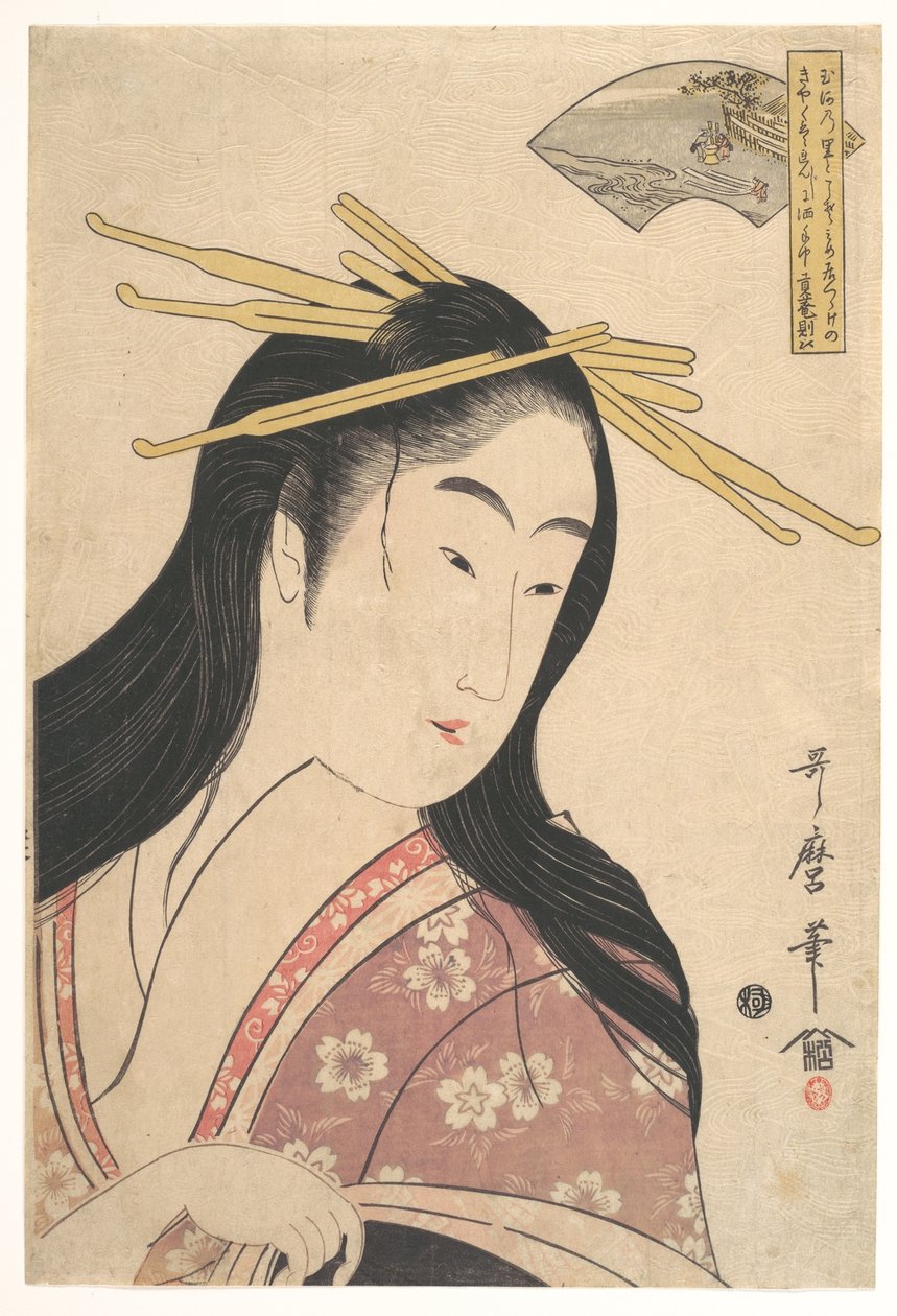 Tetsukuri no Tamagawa, fra serien »Seks Tama-floder« (Mu Tamagawa) af Kitagawa Utamaro