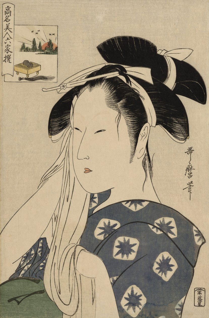 Asahiya-enken, fra serien Renowned Beauties Likened to the Six Immortal Poets af Kitagawa Utamaro