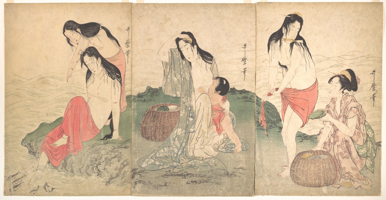 Awabi-fiskerne af Kitagawa Utamaro