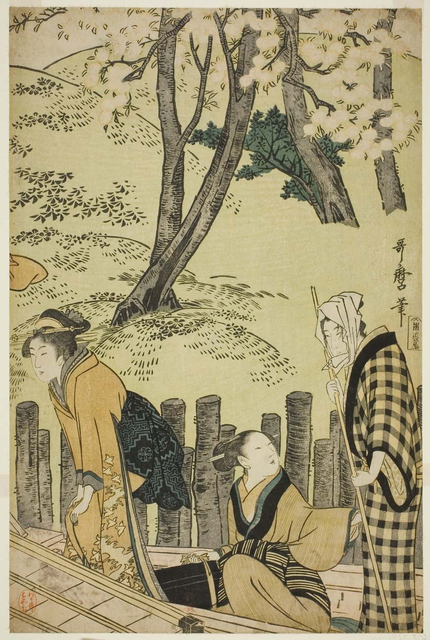 Dammen ved Mimeguri af Kitagawa Utamaro