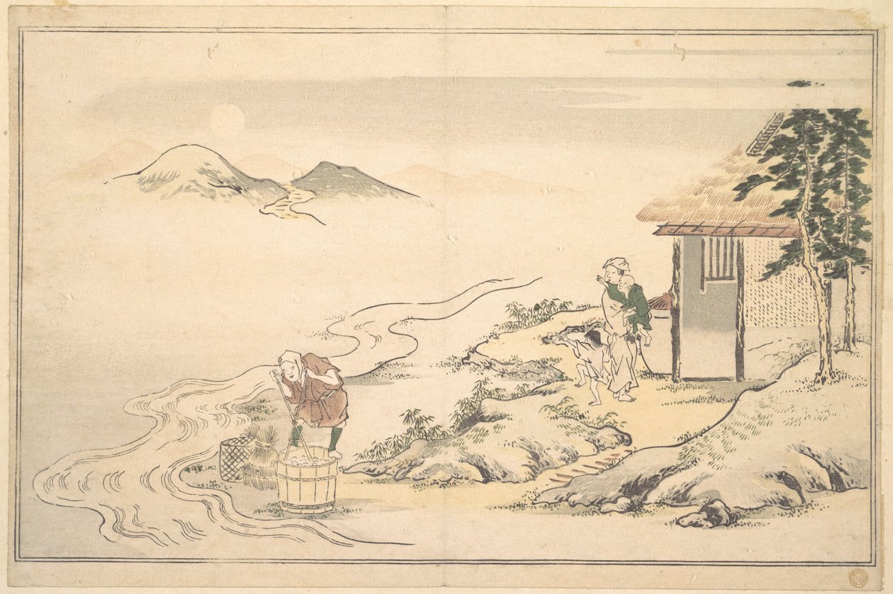 Fuldmånen på tidspunktet for imo-høsten af Kitagawa Utamaro