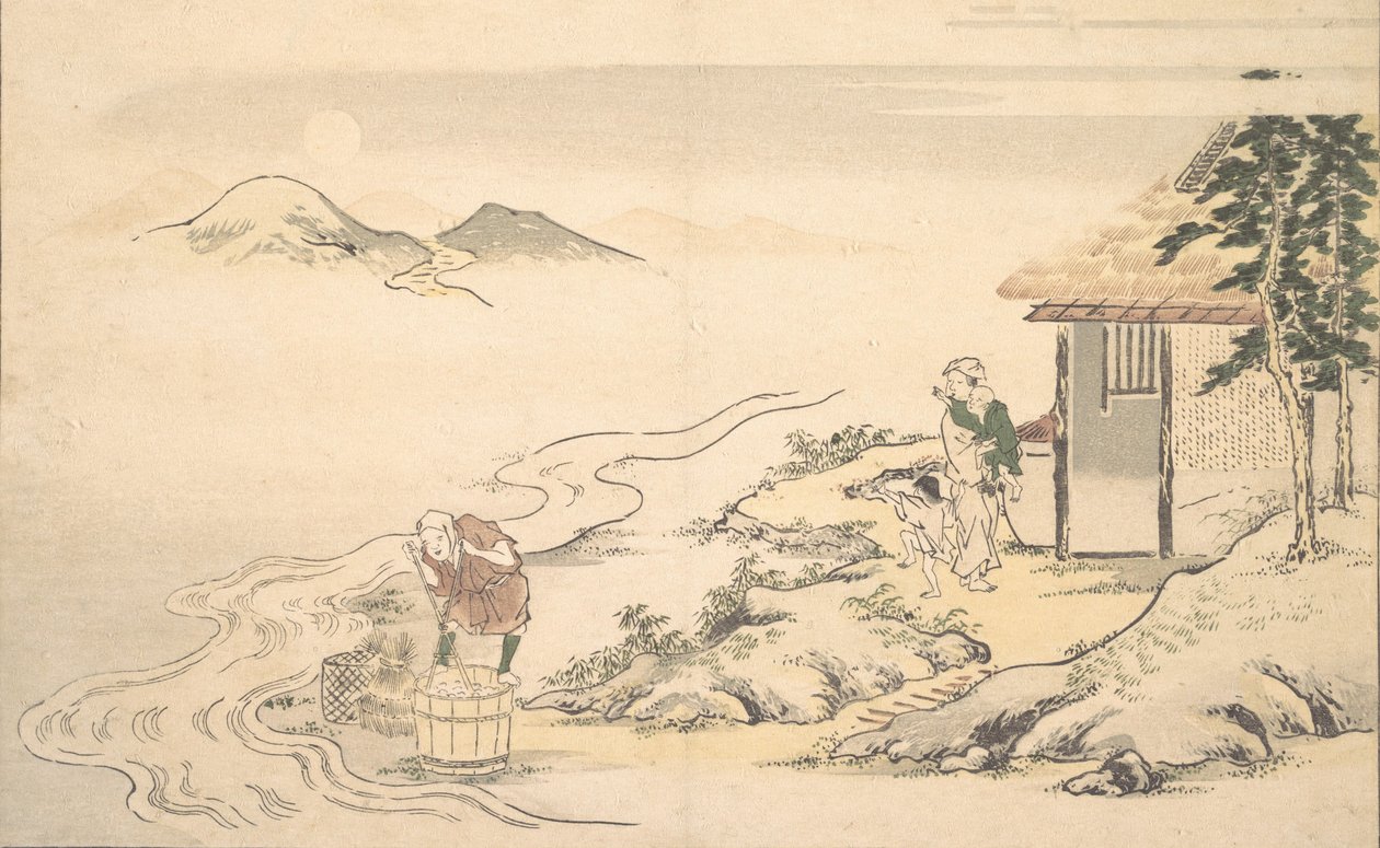 Fuldmånen på tidspunktet for Imo-høsten, 8. måned, 1789. af Kitagawa Utamaro