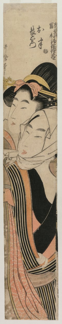 The Lovers Ohan and Choemon (fra serien Joruri Ballads in the Tokiwazu and Tomimoto Styles) af Kitagawa Utamaro