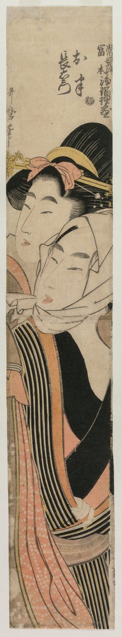De elskende Ohan og Choemon, tidligt eller midten af 1800-tallet. af Kitagawa Utamaro
