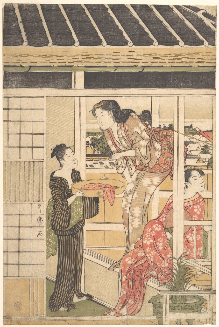 Vaskedag af Kitagawa Utamaro
