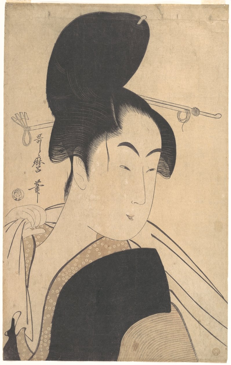 Kvinde efter badet af Kitagawa Utamaro
